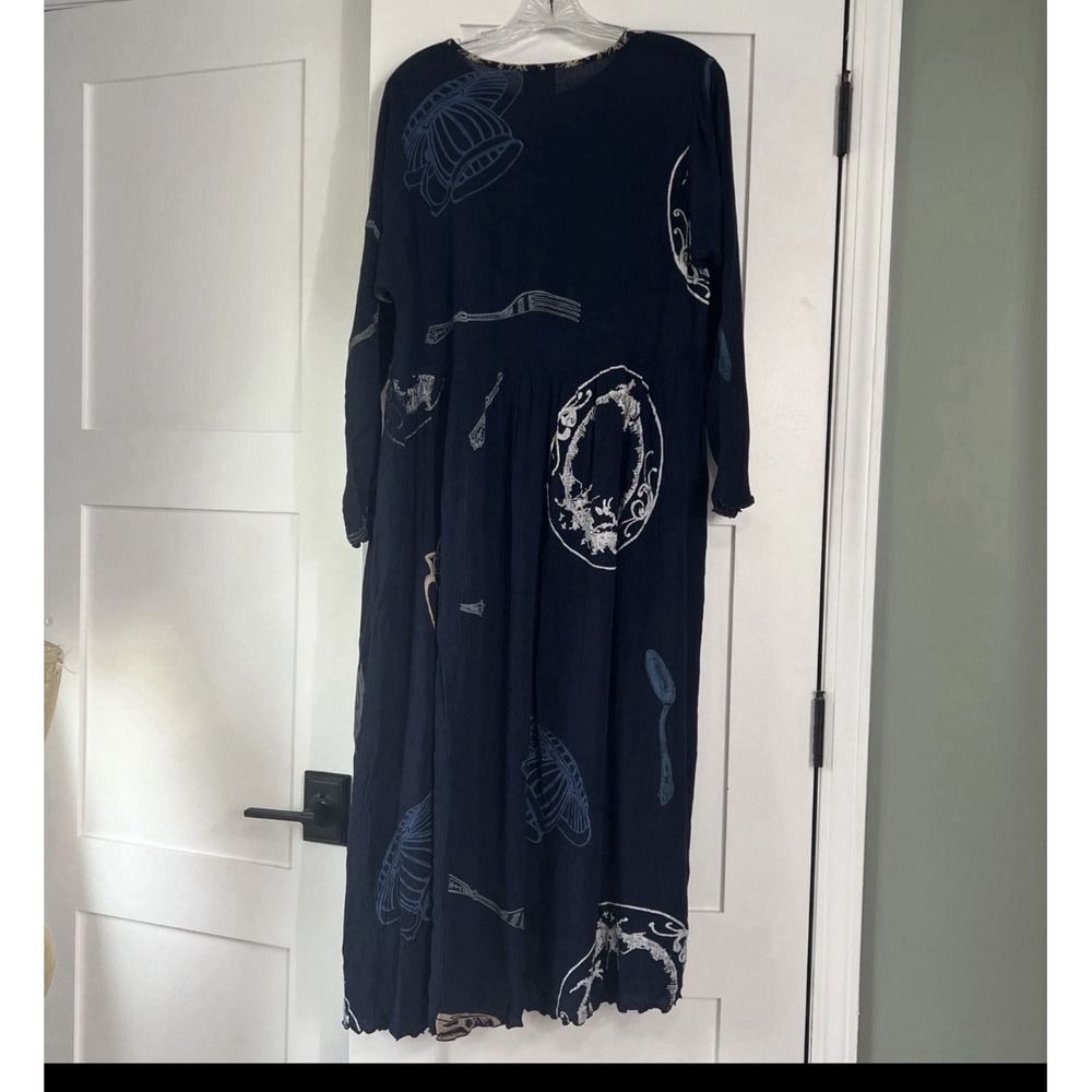 Staley Gretzinger Celestial Art-to-Wear Maxi Dress Sz Medium * Lagenlook Foodie - Picture 4 of 14
